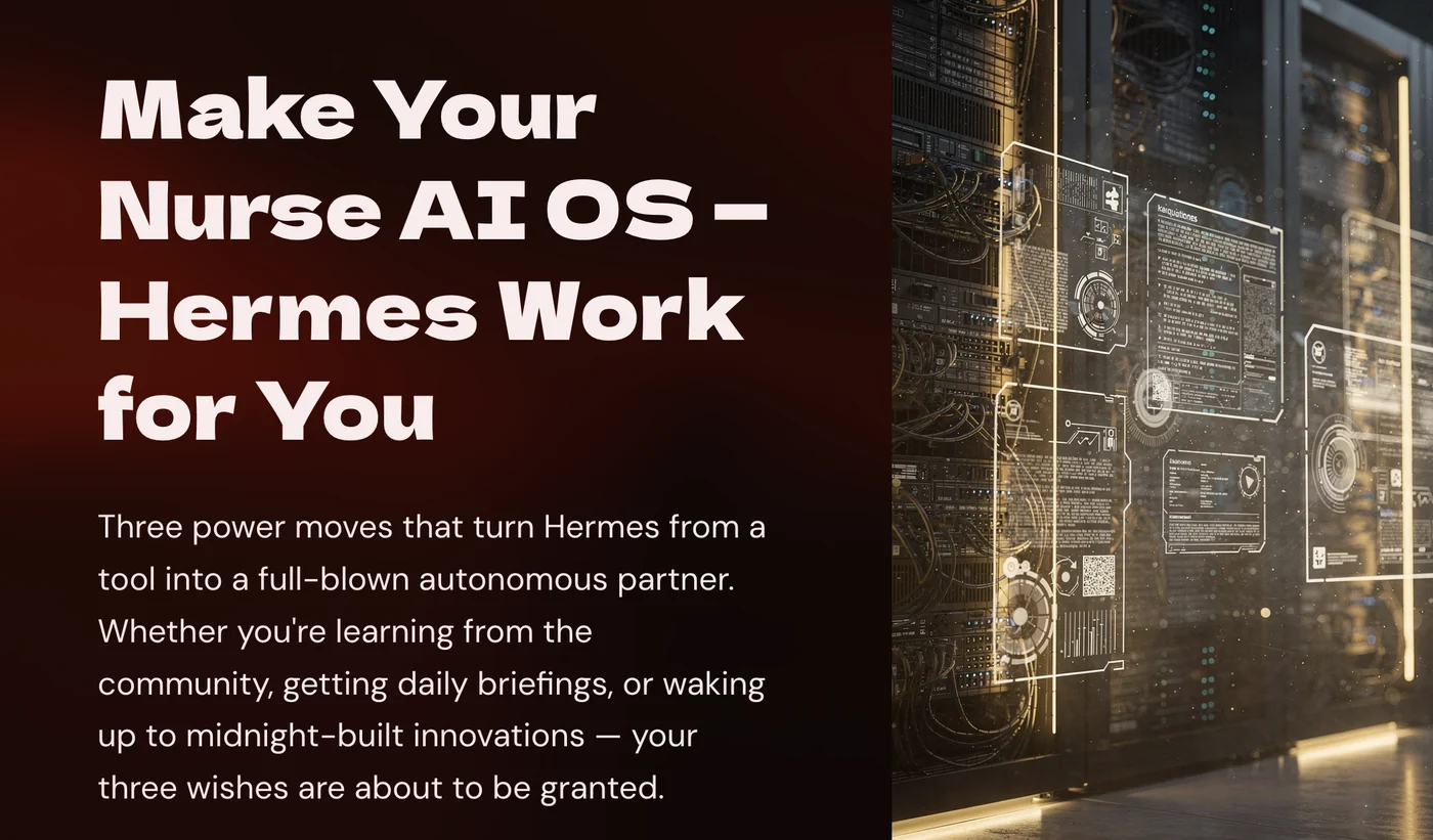 Make Your Nurse AI OS — Hermes Work for You visual guide